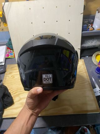 Casco modular ORZ Helmets Talla L Negro brillo 