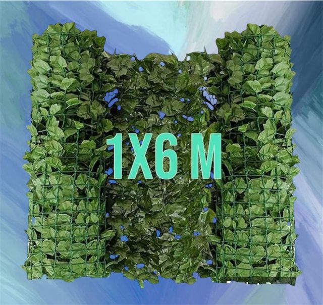 1x6M Siepe artificiale Edera finta recinzione