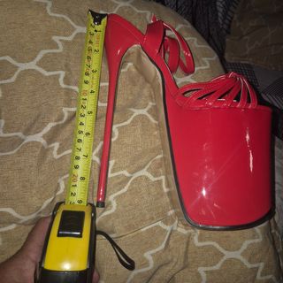 N40 Sandalias Plataforma Roja Talla 40