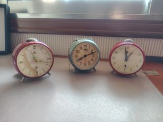 Lote 3 Relojes Despertadores Antiguos