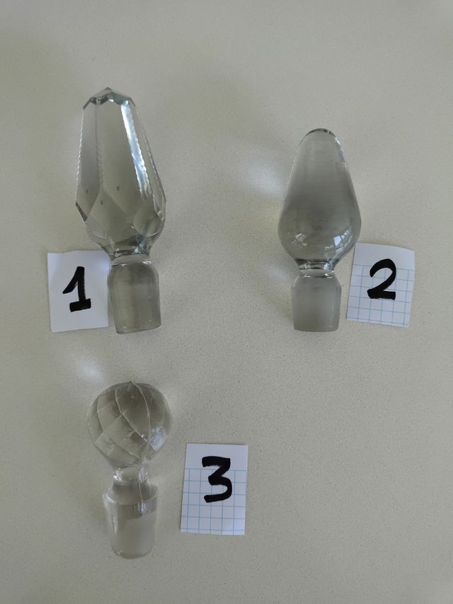 Tapones de cristal para botellas. Boca 2,2 cms