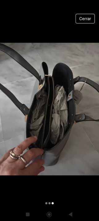 Bolso de mano gris nuevo