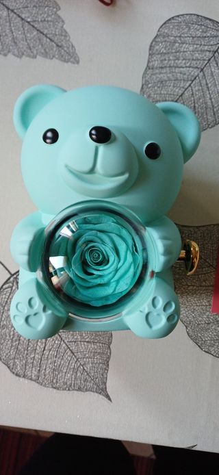 Orsetto portagioie con collana cuori