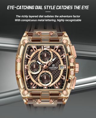 Reloj Naviforce Dorado y Marrón