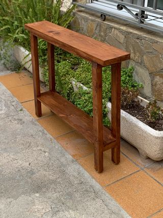 Mueble recibidor de madera  fabricación artesanal 