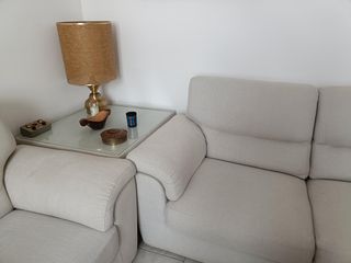 Divano letto poltrona cubo con piano in vetro