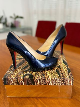 Zapatos Baldovski Charol Azul Talla 39
