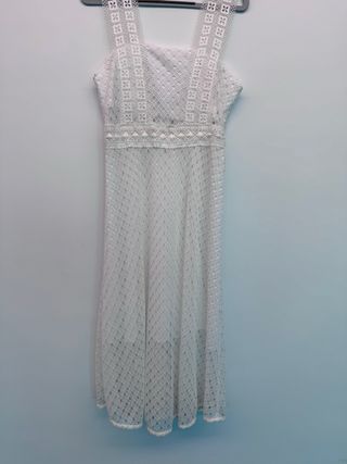 Vestido Sandro Blanco Encaje