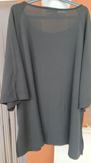 Blusa Túnica Negra Couchel Talla M+
