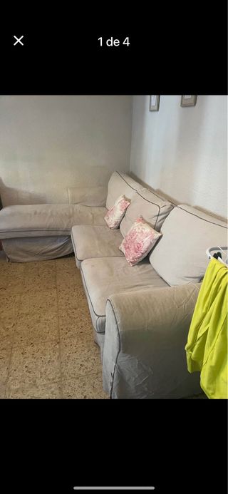 Sofá Ikea chaiselongue beige