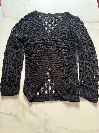 Cardigan cotone con bottone