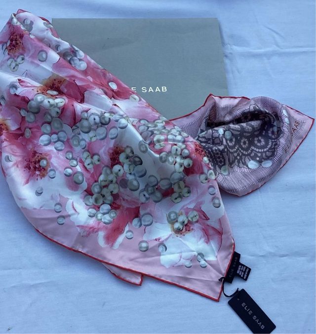 Pañuelo Elie Saab Seda Rosa