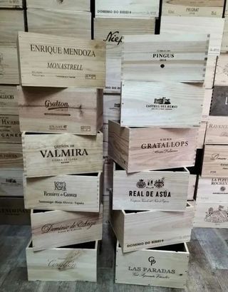 10 scatole in legno per espositori da negozio.