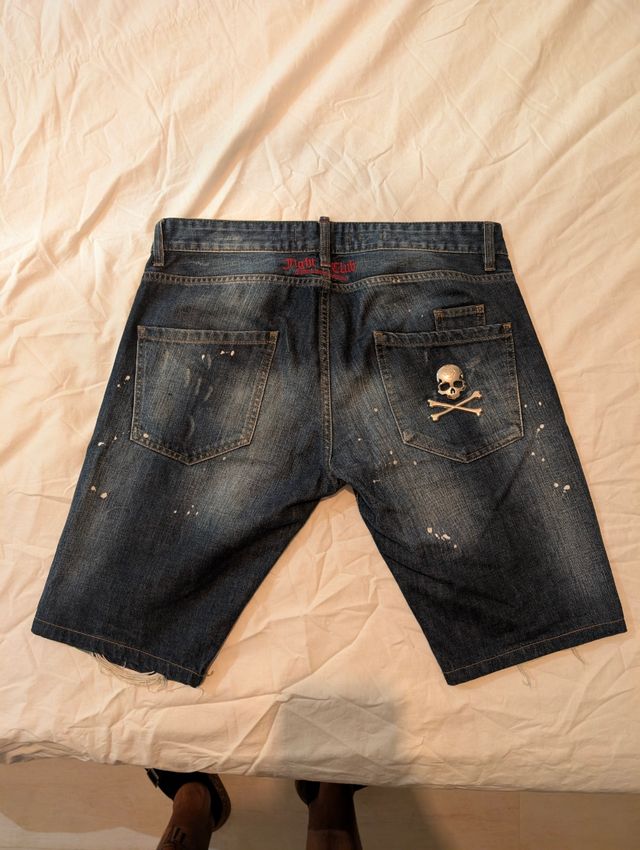 Philipp Plein Jeans Cortos Desgastados