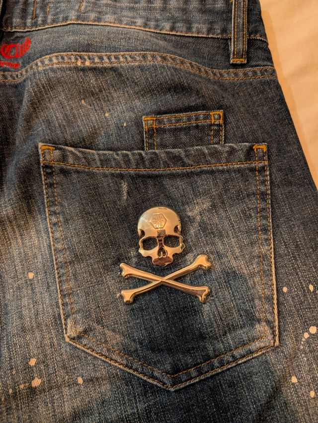 Philipp Plein Jeans Cortos Desgastados