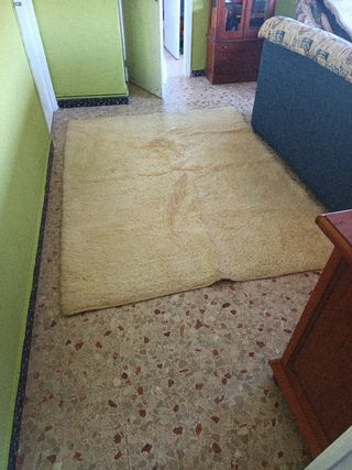 Alfombra de lana beige