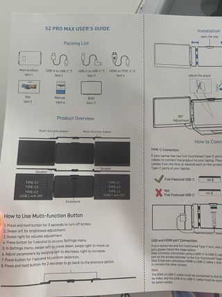 Pantalla Triple Portátil para Laptop