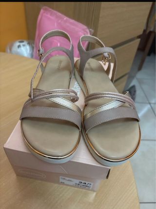 Sandali Graceland Beige/Oro Tg 40 Nuovi