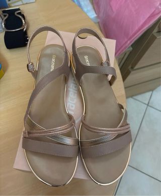 Sandali Graceland Beige/Oro Tg 40 Nuovi