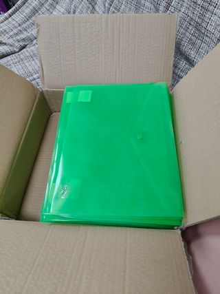 Carpeta Dequa con broche verde