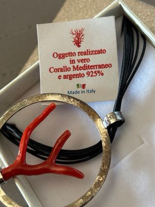 Collana Corallo Rosso e Argento 925 Corals Waves