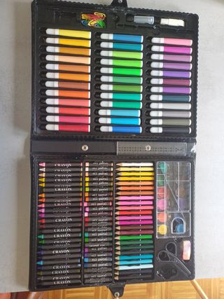 Estuche de materiales de arte completo