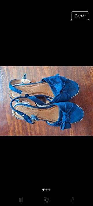 Sandalias Refresh cuña azul