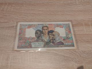 Billete 5000 Francos Franceses 1945
