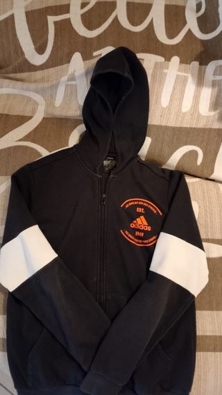 Felpa Adidas nera con logo