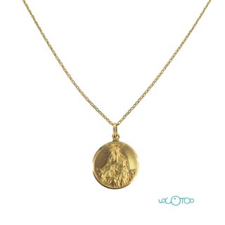 CADENA CON COLGANTE ESCAPULARIO ORO 18K