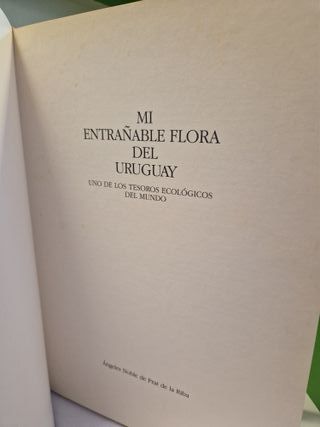 mi entrañable flora del Uruguay. 