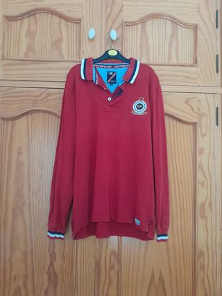 Polo manga larga rojo