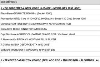 Ordenador PC Gaming con Monitor Incluido