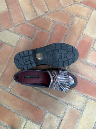 Zapatos Mustang Talla 38 Plateados
