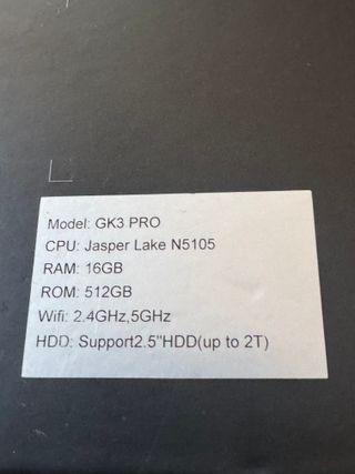 Mini PC Win 11 PRO original  - 16GB RAM / NVMe 512