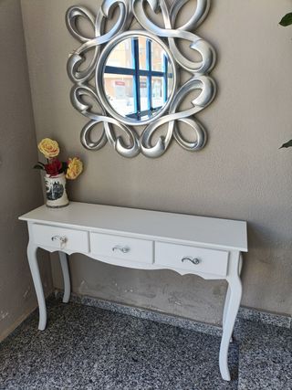 Espejo decorativo plateado