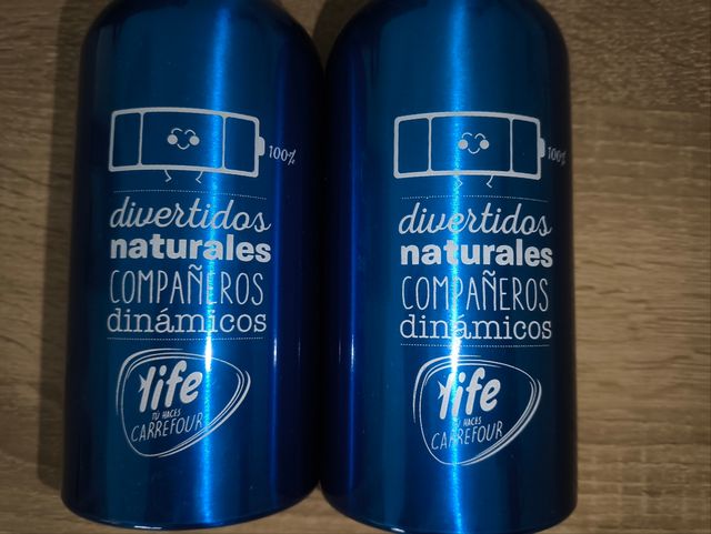 Pack de dos Botellas aluminio con mosquetón
