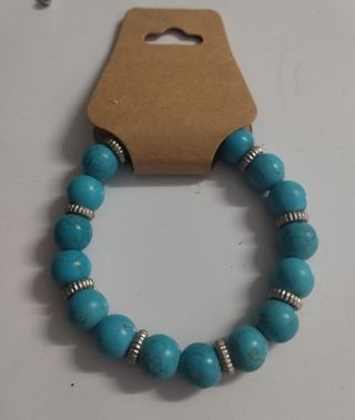 Pulseras Turquesa y Plata Mujer