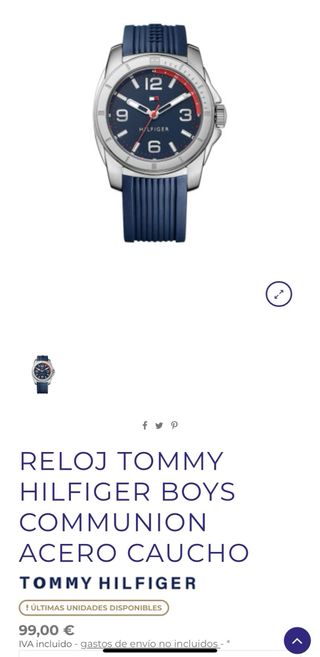 Reloj Tommy Hilfiger Azul y Plateado
