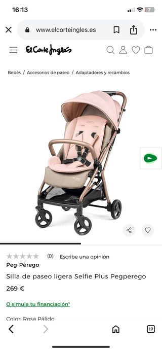 Passeggino Peg Perego Selfie Plus rosa pallido