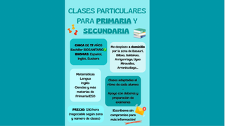 Clases particulares PRIMARIA y SECUNDARIA