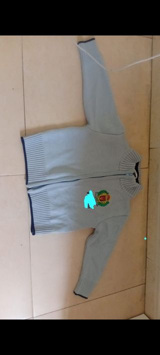 Chaqueta cárdigan azul claro
