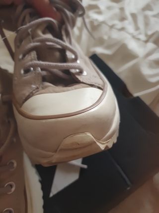 Zapatillas Converse Plataforma Beige de piel