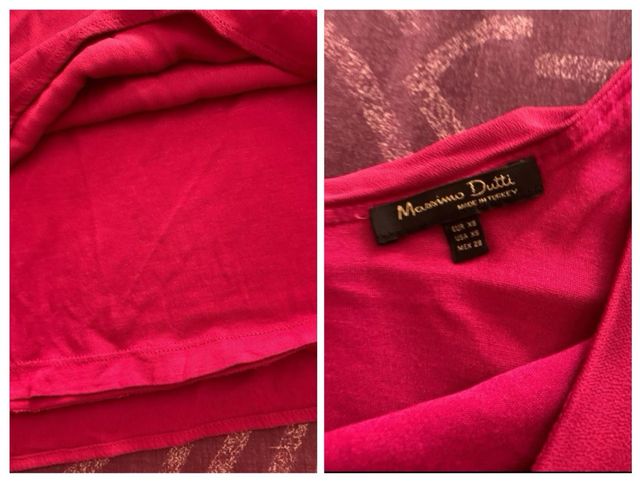 Top asimétrico M.Dutti y pantalón chino Cortefiel