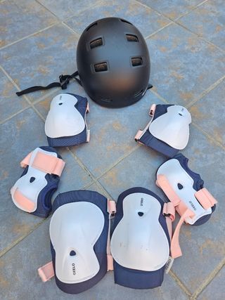 Patines 4 ruedas, blancos con detalles iridiscente
