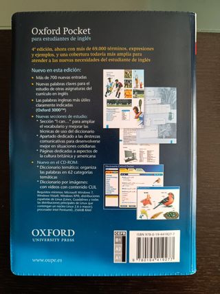 Diccionario Oxford Pocket para estudiantes de i...