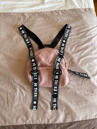 Mochila/bolso rosa con tiras