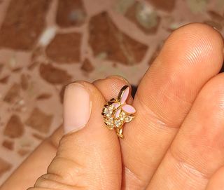 Pendiente mariposa con circonitas