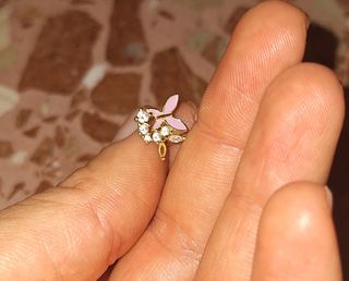 Pendiente mariposa con circonitas