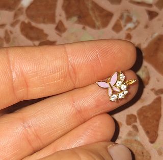 Pendiente mariposa con circonitas